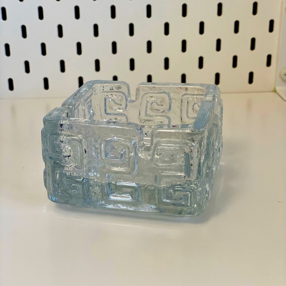 Riihimaen Lasi Riihimaki Ash Tray MCM Desk Decor Finnish Glass - Picture 1 of 7